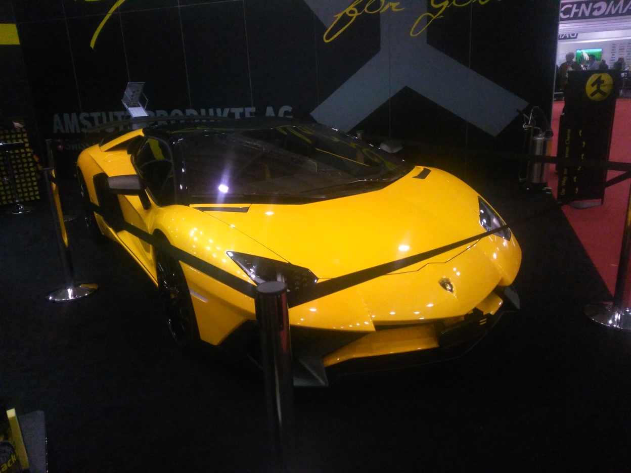 A yellow car