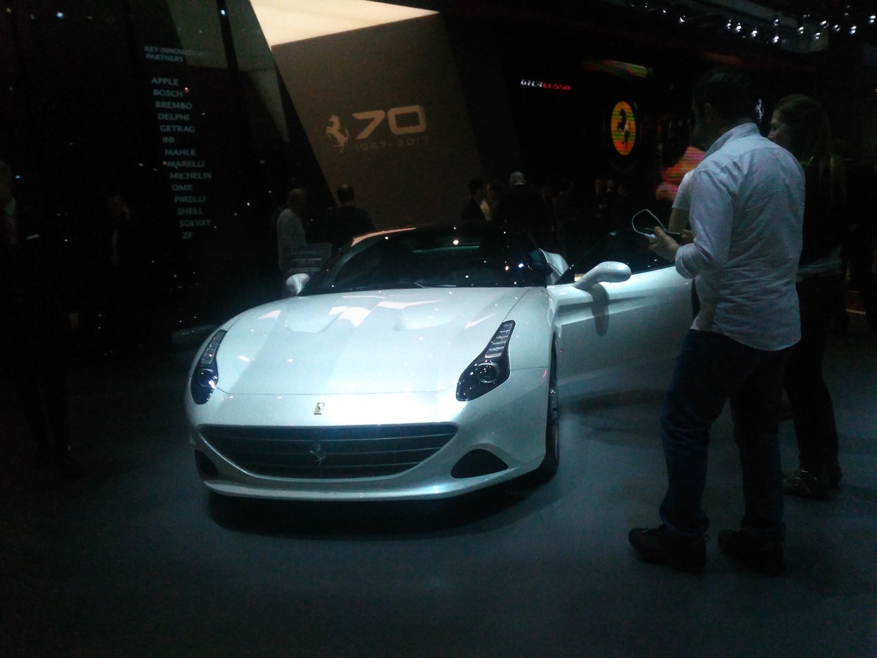 A white Ferrari