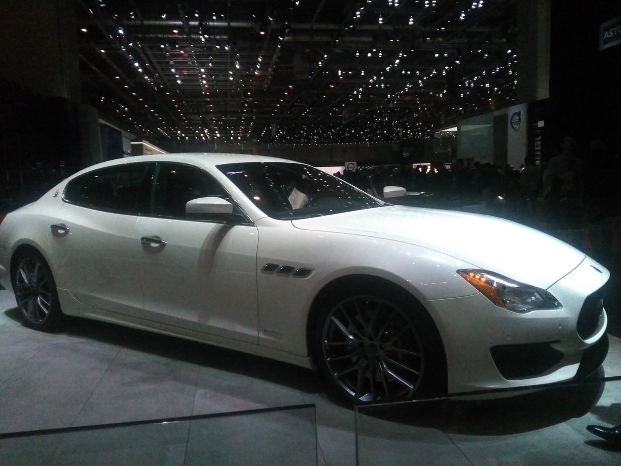 A white Maseratti (I think)