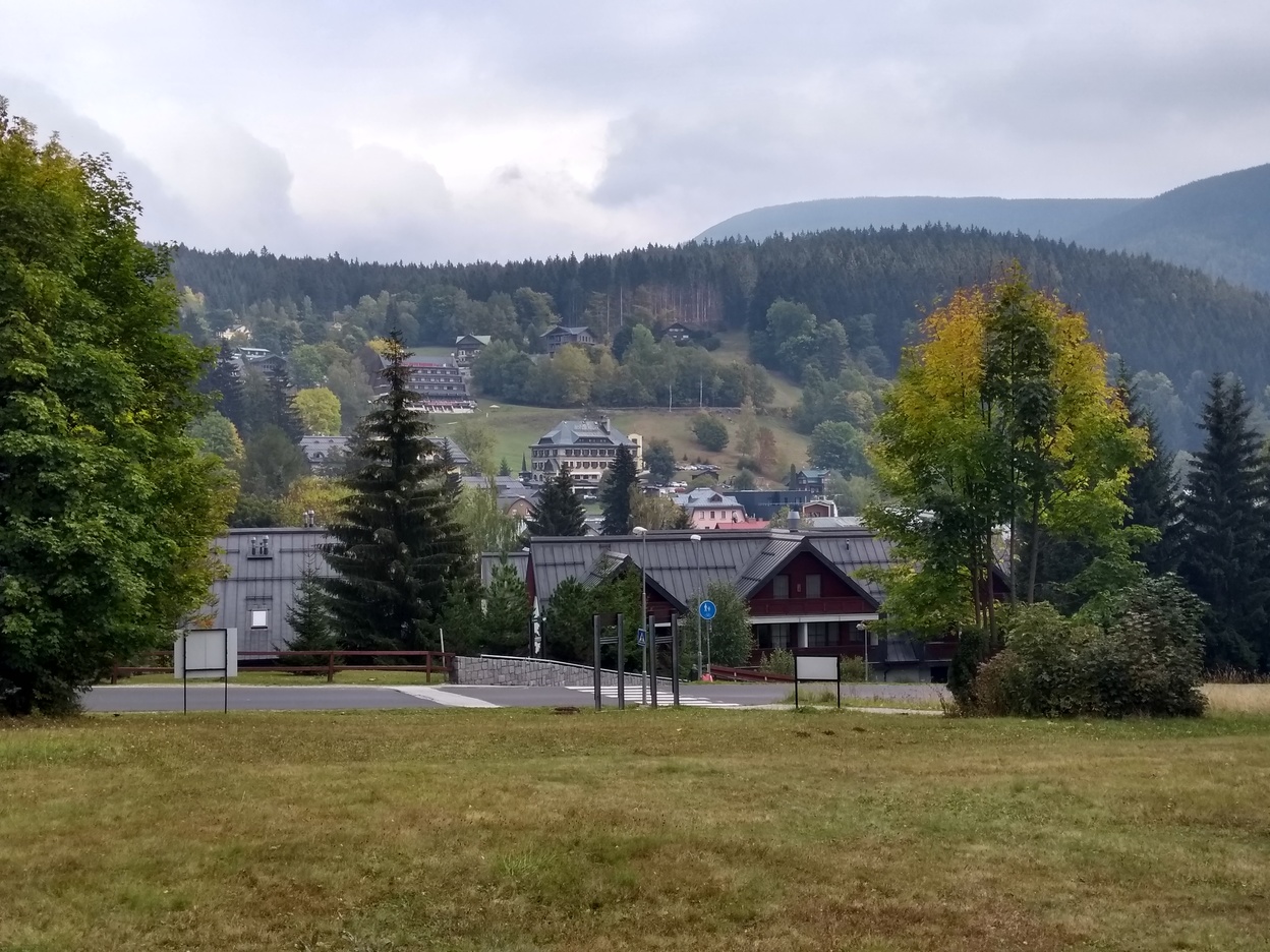 The view from outside of the hotel