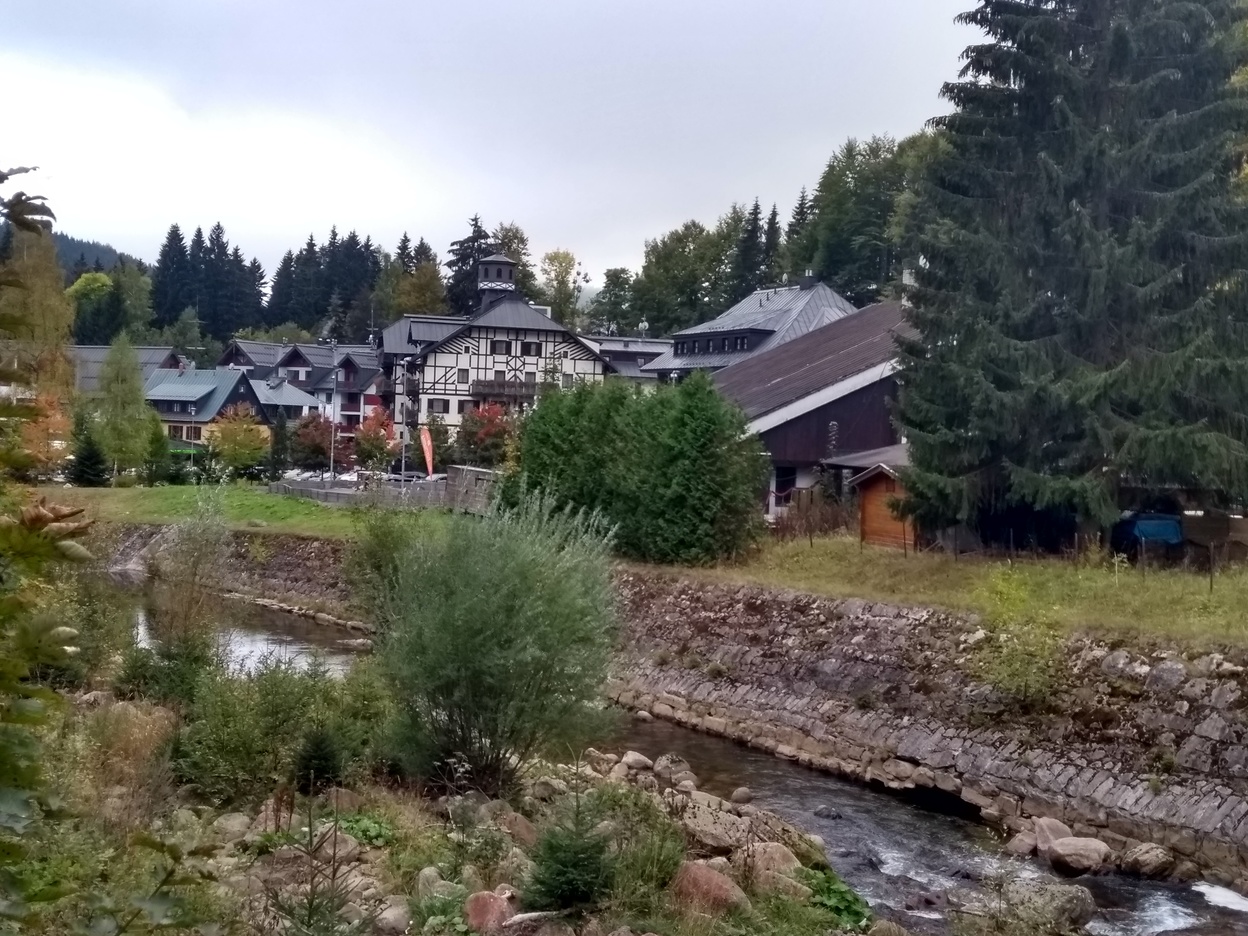 ...but it cleared quickly giving us a nice view of houses along Elbe