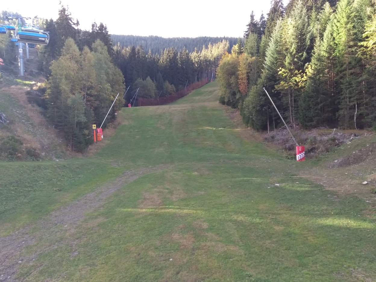 A ski slope without snow looks funny, right?