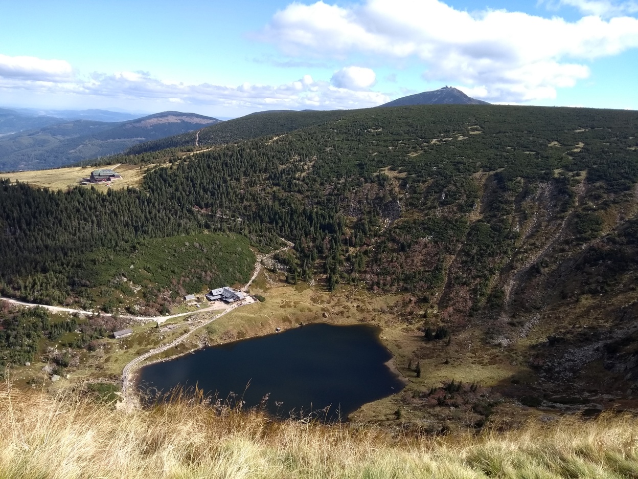 This lake is in Poland, which is on the other side of the Krokonose mountains